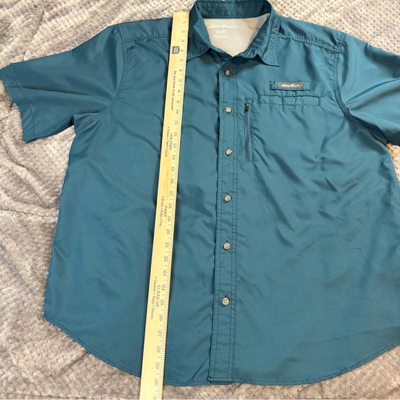 Eddie Bauer Men's Blue outdoor Fishing hiking shirt. - Picture 3 of 6